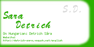 sara detrich business card